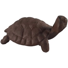 Esschert Design Gusseisenfigur Gusseisenskulptur Schildkröte massiv braun