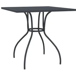 vidaXL Gartentisch Anthrazit 80x80x72,5 cm Stahlgeflecht - Grau