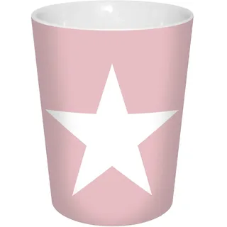 Infinite by GEDA Labels (INFKH) Porzellanbecher Großer Sterne V-Mug, Circa 300 ml, rosa, 8,5 x 10 cm