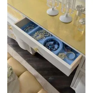 Luxus Set Schminktisch Spiegel XXL Konsole Kommode Schlafzimmer Modern Komplett - Weiß