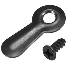 sourcing map 30Stk.Rahmendrehknopf 3/4" Metall geriffelt mit Schrauben (Schwarz)