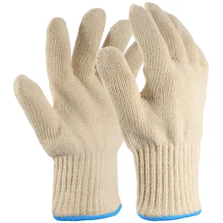 JZK 1 Paar Robuste hitzebeständig groß Ofenhandschuhe mit Fingern dick gestrickte Baumwollhandschuhe für Heißluftfritteuse, grillhandschuhe Gartenhandschuhe für Herren Küchenhandschuhe