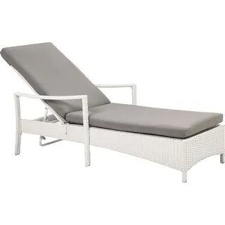 Beliani Vasto Sonnenliege 158 x 61 x 31 cm Grau