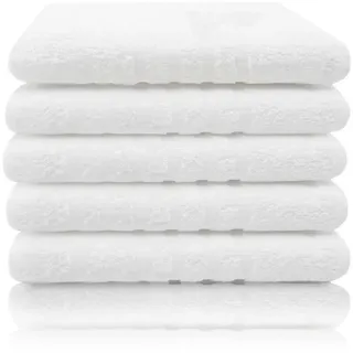ZOLLNER Badetuch 100 x 150 cm weiß 5 St.