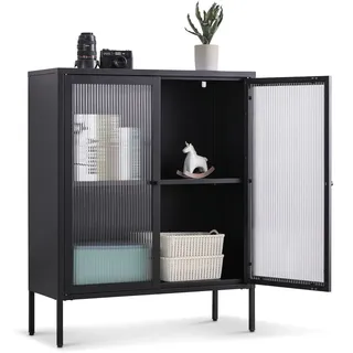 Coemo Highboard 90 x 110 x 35 cm Schwarz
