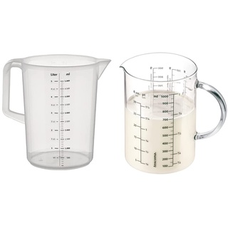 APS Messbecher 5 Liter, Ø 20 & Tescoma Glas-Messbecher Delicia, 1 l, hitzebeständiges Borosilikatglas