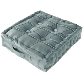 Vercart Sitzkissen Bodenkissen Cord Quadrat 45*45cm , Grau , Textil , Mode , 45x12x45 cm , Ce , Heimtextilien, Wohntextilien, Kissen