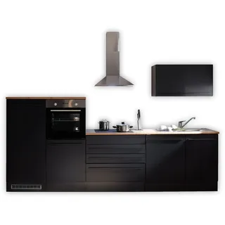 BASIC by Balculina Küchenzeile Jazz 320 cm Schwarz
