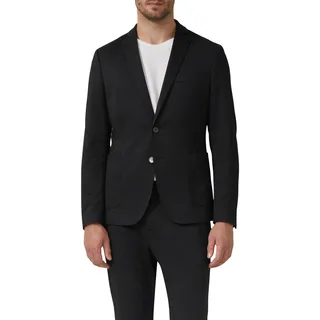 s.Oliver Herren Indoor-Sakko – Slim Fit, Stretch-Jersey, Reverskragen - Schwarz