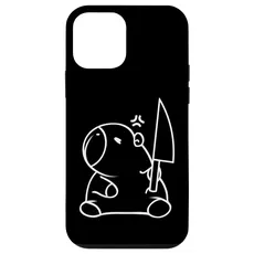 Hülle für iPhone 12 mini Capybara hält ein Messer