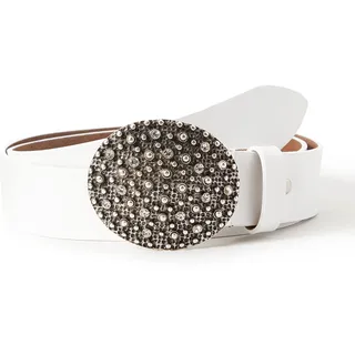 MGM Damen Gürtel Tanja, Einfarbig, Gr. 110 cm, Weiß (weiß 2)