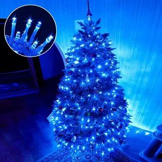 LED Lichterkette 30M 300 LED Innen, Blau Weihnachtsbaumbeleuchtung 8 Modi, Weihnachtsdekoration für Weihnachtsbaum Zimmer Party Garten