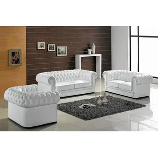 Edle Designer Polster Sofa Couch Garnitur Leder Sofas Couchen 3+2+1 Klassische