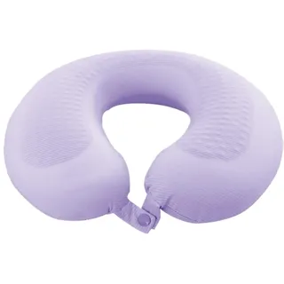 REIFOR Nackenkissen Reisekissen Cooles Gel-Reisekissen, Spandex-Reise-Nackenkissen, U-förmiges Kissen, Flugzeugkissen Nackenkissen Flugzeug(Purple)