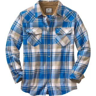 Legendary Whitetails Herren Shotgun Western Flanellhemd Hemd mit Button-Down-Kragen, Liberty Range Plaid, XL/Tall