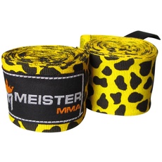 Meister Handbandagen für Boxen und Kampfsport, 4,5 m, elastisch, aus Baumwolle, 1 Paar, damen Mädchen Jungen Herren, Leopardenmuster, 180" x 2" (Pair)