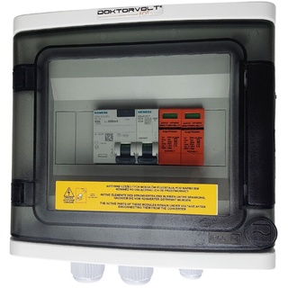Doktorvolt Solar Anschlusskasten Photovoltaik AC SIEMENS 1P C20A 25A 300mA Überspannungsschutz T1 T2 0720