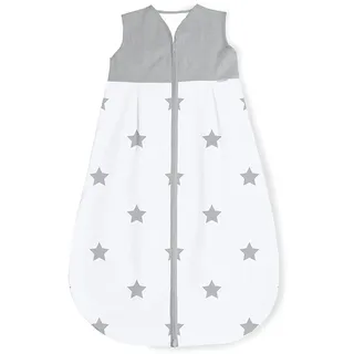 Pinolino 76022-8S110 Schlafsack 'Sternchen', Sommer, 110 cm, grau