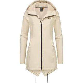 Sweatjacke RAGWEAR "Sweatjacke Wingi", Damen, Gr. 3XL, beige (ecru), Obermaterial: 95% Polyester PES. 5% Elasthan EL., Sweatjacken Sweatjacke