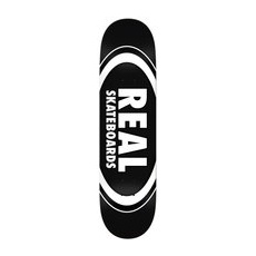 Real Team Classic Oval 8.25" Skateboard Deck black, schwarz, Uni