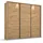 Schwebetürenschrank OTELI 211 x 214 x 68 cm Beige/Braun