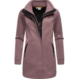 Kurzjacke RAGWEAR "Sweatjacke Letrice Bonded", Damen, Gr. M, rosa (mauve24), Obermaterial: 100% Polyester PES.  Futter: 100% Polyester PES., Jacken Kurzjacke