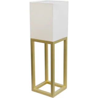 Näve Leuchten Tischleuchte ALFA mit E27 Tischleuchte ALFA mit E27 Tischleuchten - Tischleuchte "ALFA", Tischlampe im Klassik Stil, ausMetall, Kunststoff und Textilmaterial in beige, 65 cm hoch, Maße 19 x 19 cm, E27-Fassung – Zugschalter - Beige