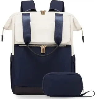 Ultiluxe Rucksack mit Tasche - 2er Set - Laptoptasche 15,6 Zoll - wasserabweisend - Damen Rucksack - Geldbörse - Kosmetiktasche - Größe 40 x 31 x 15 c