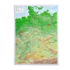 Georelief 3D Reliefkarte Deutschland - ohne Rahmen - klein