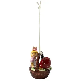 Villeroy & Boch Bunny Tales Ornament in Korb-Form Anna, Porzellan, Bunt, Hase Anna