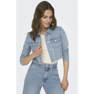 ONLY Jeansjacke »ONLWONDER LS CROPPED DNM JACKET GUA NOOS«, blau