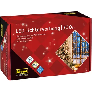 IDENA Lichtervorhang LED 3 m warmweiß