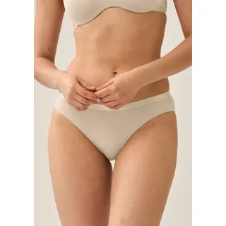 Slip NATURANA "The Thursday", Damen, Gr. 46, 1 Stk., beige (light beige), Microfaser, Obermaterial: 76% Polyamid, 24% Elasthan, unifarben, Unterhosen Slip, feminin, elastisch, bequem, eng, weich