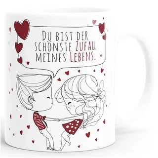 SpecialMe® personalisierte Kaffee-Tasse Liebespaar Pärchen mit Liebesbotschaft Liebes-Geschenk Freundin Mann Weiss Keramik-Tasse