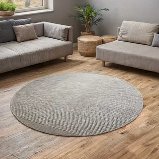 otto home Wollteppich »Odenne« rund 10 mm Höhe handgewebter Wendeteppich, melierte Optik, reine Wolle, Wohnzimmer