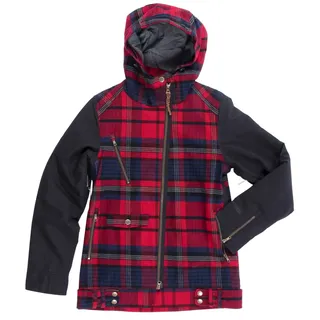 Holden Damen Moto Snowboard Jacke, schwarz rot, XS EU