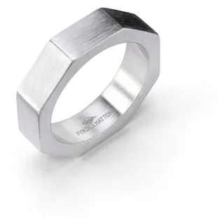 Fingerring FYNCH-HATTON "Schmuck Geschenk Edelstahl Ring The Classic" Gr. 62, silber (silberfarben), Fingerringe, Herren, 62, Edelstahl, 6mm, Fingerring