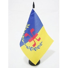AZ FLAG TISCHFLAGGE KABYLEI GBP 21x14cm - Berber TISCHFAHNE 14 x 21 cm - flaggen