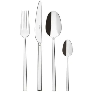 Sambonet Besteckset , Silberfarben , Metall , 24-teilig , 48.5x5.6x35.8 cm , DIN EN ISO 14001, DIN EN ISO 50001, DIN EN ISO 9001 , rostfrei , Besteck, Besteck-sets