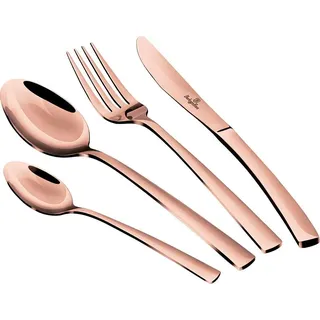 Berlinger Haus Besteck-Set 24-teilig - Edelstahl hochglanzpoliert - Messer, Gabeln und Löffel - Sonderedition Rose Gold - Elegantes Design und Geschenkbox - Gold