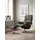 Relaxsessel Mayfair Leder 79 x 102 x 73 cm Grau mit Hocker