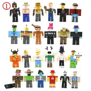 24pcs Roblox Avatar Noob Plastik Figuren Blockpuppe Collectable Model Spiel Periphere