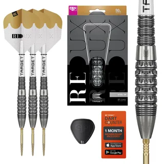 Target Darts Redux 90% Tungsten Swiss Point Steel Tip Dart Set (Barrel 02), 23G | Pro Ultra Nr. 6 Flights & Pro Grip Tag Shafts, DX Points Gold & SP-Werkzeug inklusive | Professionelle Dart-Sets