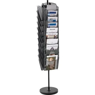 Vevor drehbarer Prospektständer Zeitschriftenständer mit 30 Fächern Metall