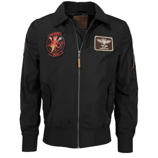 Bomberjacke TOP GUN "Nylonjacke TG20193037", Herren, Gr. M, schwarz, Obermaterial: 97% Polyester COOLMAX PES(Coolmax). 3% Elasthan EL., Jacken Bomberjacke