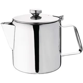 Olympia Concorde Teekanne aus Edelstahl 1,4 Liter/48 oz, Silber, Teekanne mit Spiegelglanz, hitzebeständiger Griff, großer Ausguss, Scharnierdeckel-Design, spülmaschinengeeignet, K680