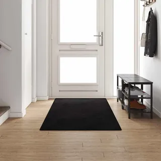 Teppichläufer Schwarz 100 x 300 cm 100% Polypropylen Tuft - Schwarz