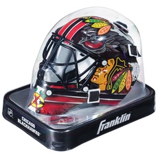 Franklin Sports Eishockey-Sammelartikel Torwart-Helm Mini, Design: Logo Einer NHL-Mannschaft, 7784F01, Chicago Blackhawks