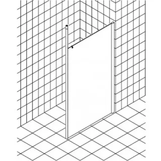Kermi Walk-in XS WD3 15020, XSWD315020VAK, Farbe: Silber Hochglanz Echtglas klar