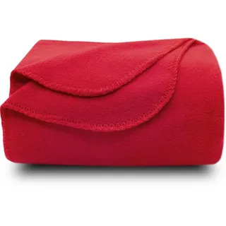 ZOLLNER Kuscheldecke 130 x 170 cm Rot